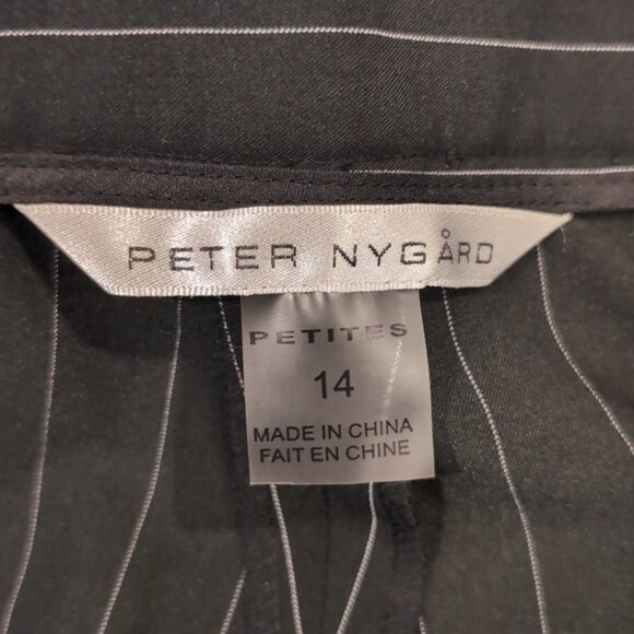 Peter Nygard Petites Cropped Pinstriped Pants Trousers Suiting Office 14P - Picture 9 of 11